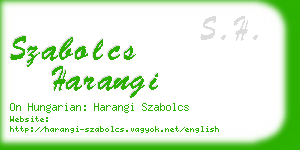 szabolcs harangi business card